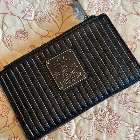 Loungefly Black Studded Nightmare Before Christmas Wallet - Picture 2 of 5